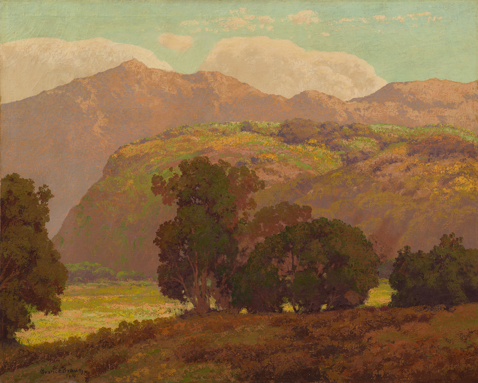 Maurice Braun, California Hills, 1914, Oil on canvas , 40 x 53 in. UC Irvine Institute and Museum of California Art, Gift of The Irvine Museum