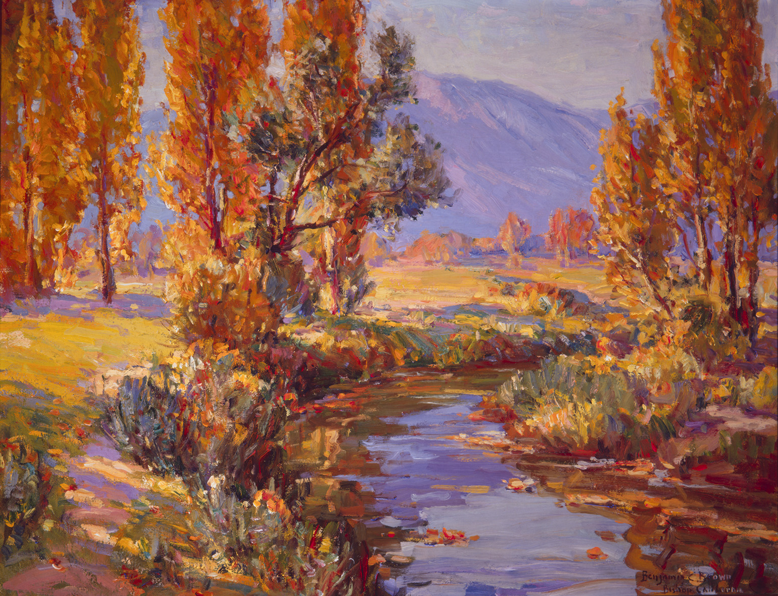 Benjamin Brown, Autumn Glory, circa 1920, Oil on canvas, 28 x 36 in. UC Irvine Institute and Museum of California Art, Gift of The Irvine Museum