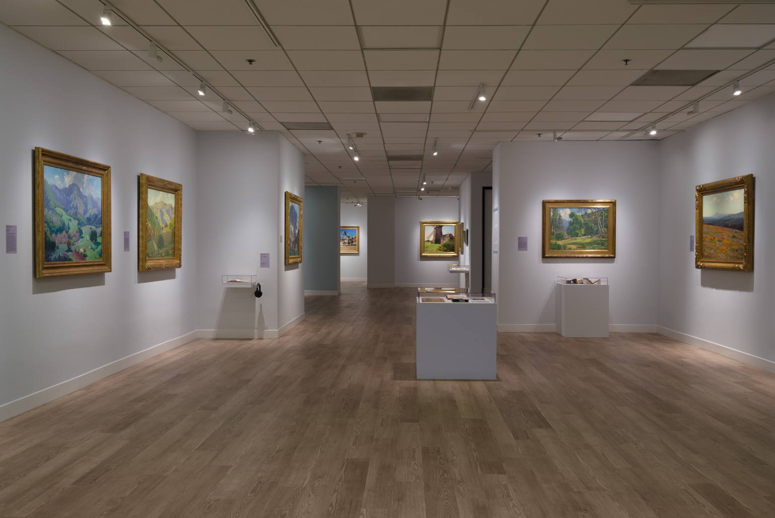 Spiritual Geographies: Religion and Landscape Art in California, 1890 - 1930 (installation view), 2024, UCI Jack and Shanaz Langson Institute and Museum of California Art, photo by Jeff McLane