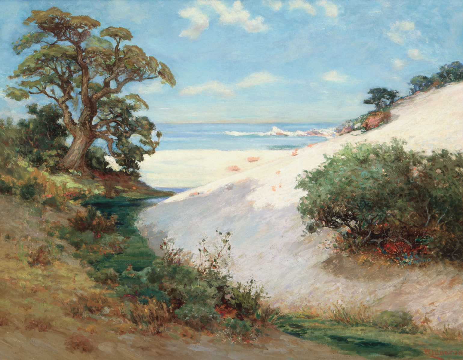 William Lees Judson, California Coast, before 1928, Oil on canvas, 34 x 42 in. The Buck Collection at UCI Jack and Shanaz Langson Institute and Museum of California Art.