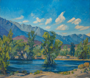 Charlotte Butler Skinner, Rampant Owen’s River, 1938, Oil on canvas, 26 x 30 in. Collection of the Nevada Museum of Art, bequest of John A. White, Jr., in memory of Charlotte Skinner's grandson, James Skinner.