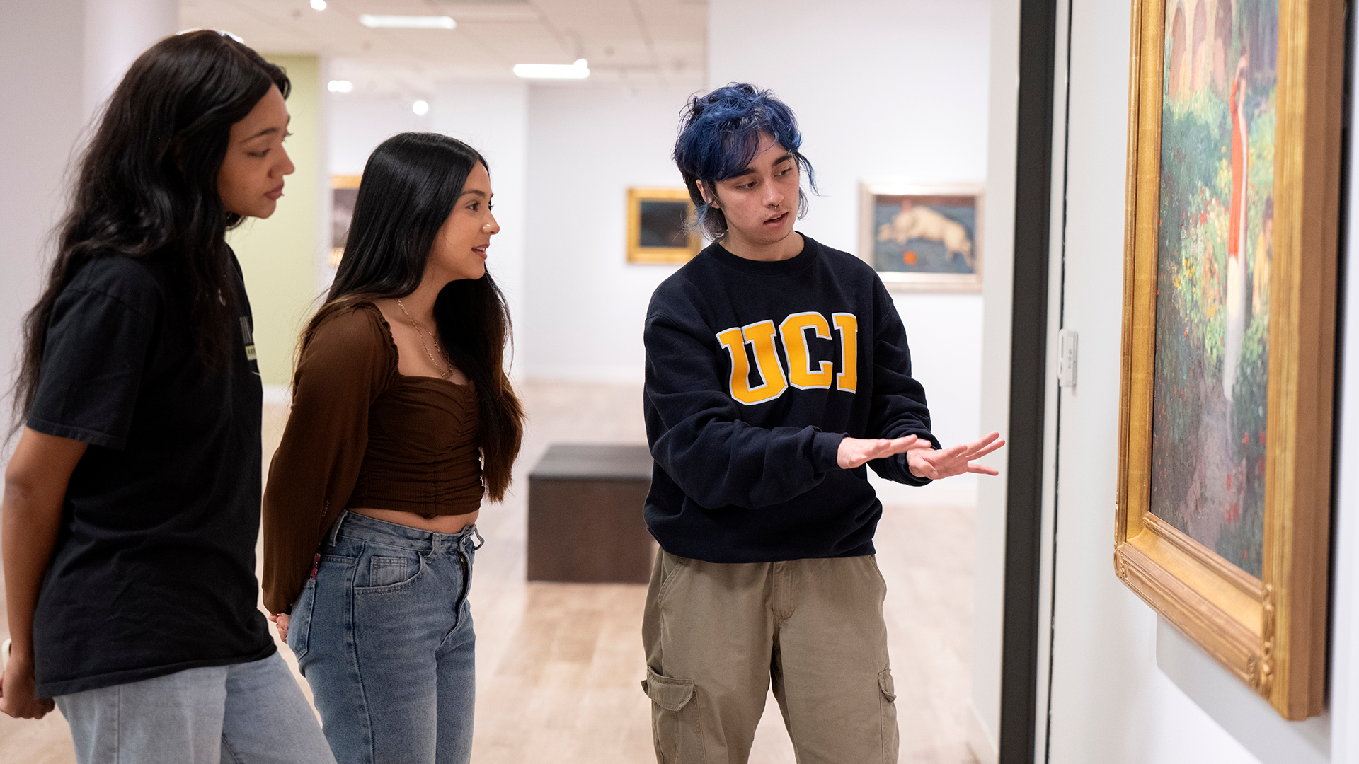 Docent with visitors