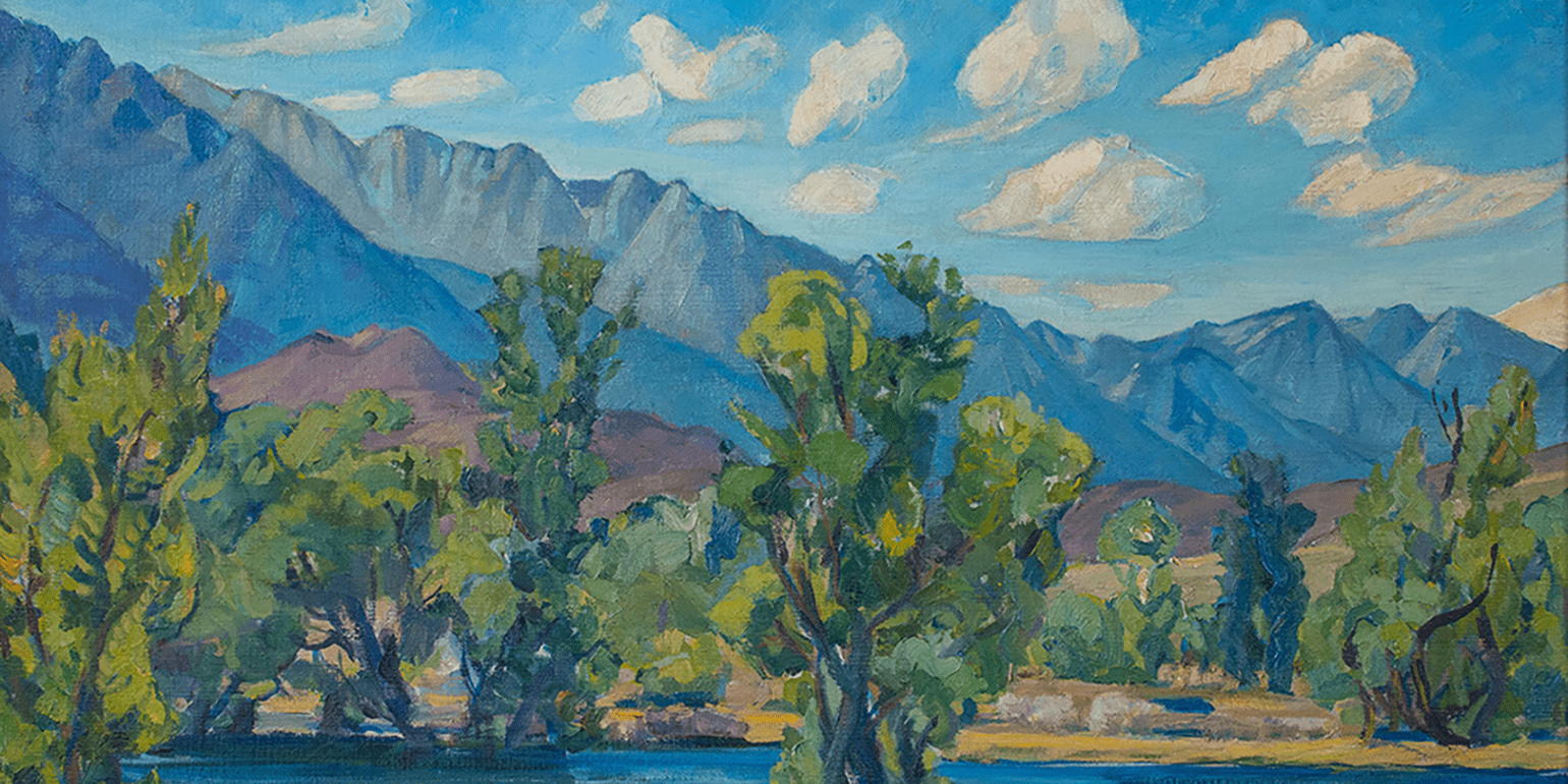 Charlotte Butler Skinner, Rampant Owen’s River, 1938, Oil on canvas, 26 x 30 in. Collection of the Nevada Museum of Art, bequest of John A. White, Jr., in memory of Charlotte Skinner's grandson, James Skinner.